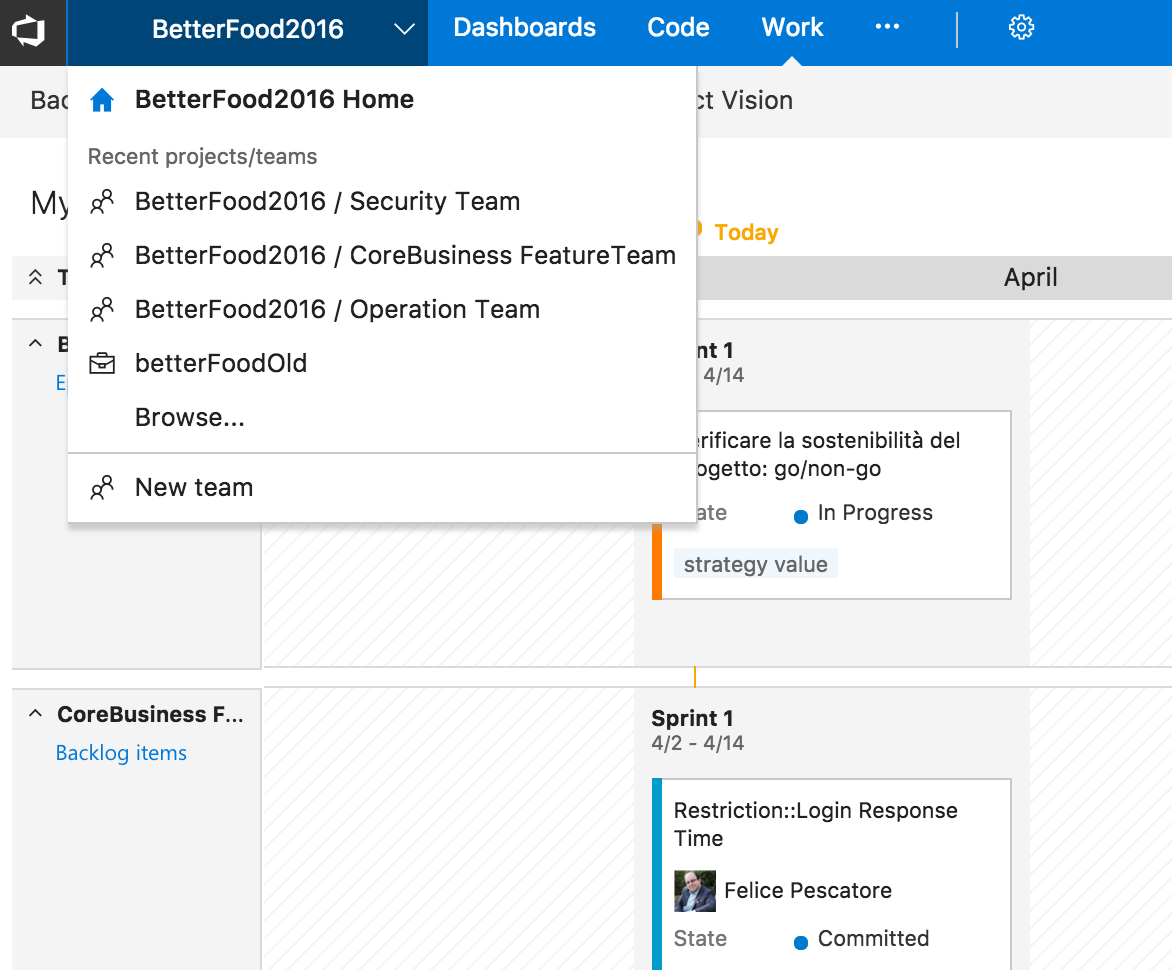 vsts feature team