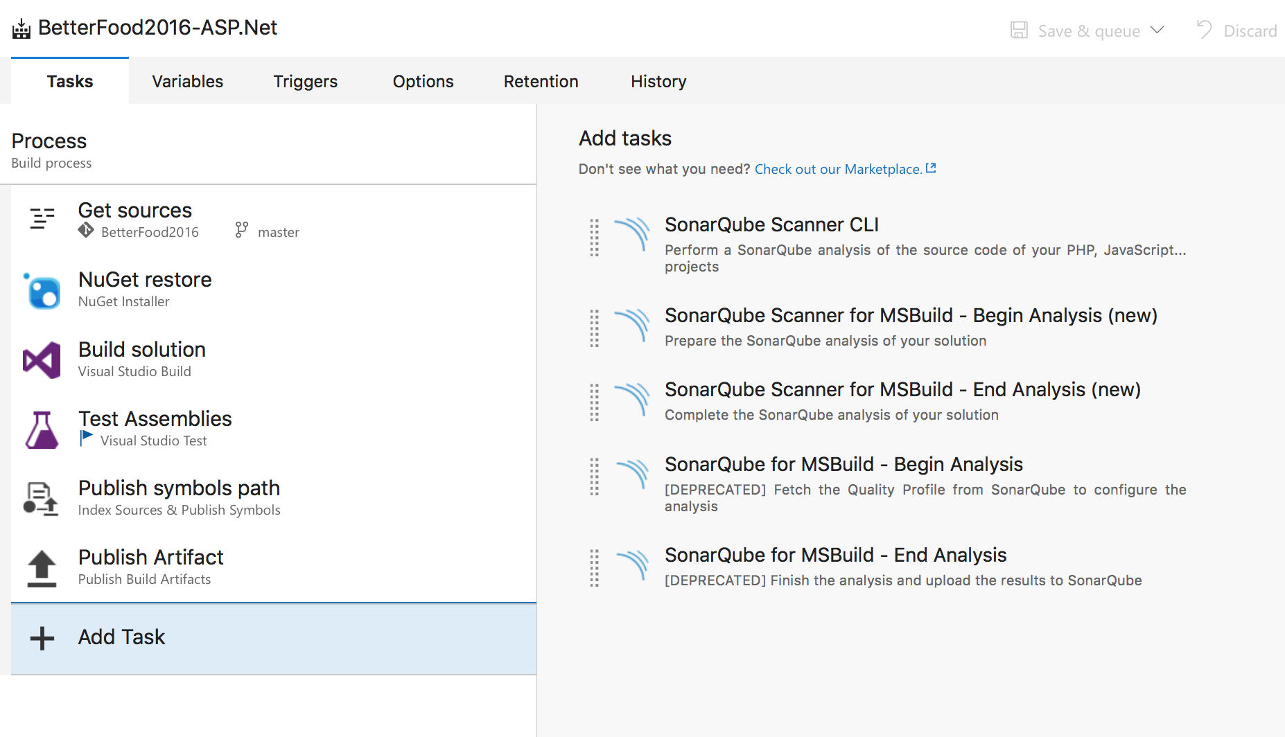 extension sonarqube build integration